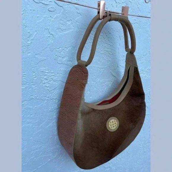 Sanangel Womens Boho Style Three Leather Texture Shoulder Bag Brown - Picture 15 of 16